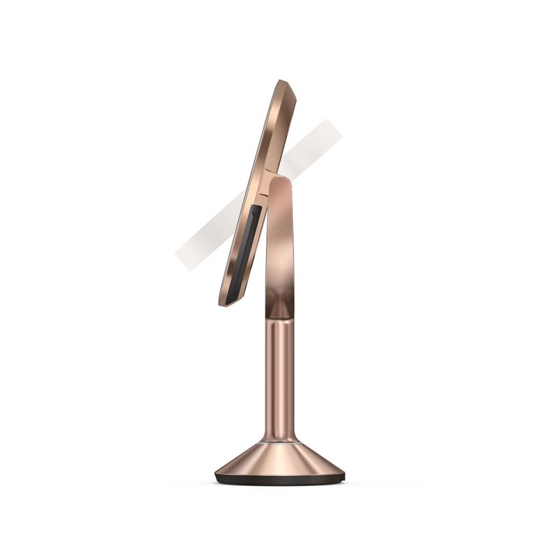 Simplehuman TRIO Lustro Sensorowe Bezprzewodowe 20 cm / Różowe Złoto