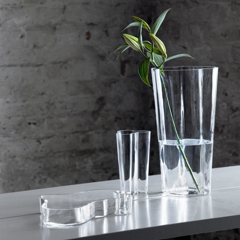 Iittala AALVAR AALTO Wazon do Kwiatów 22 cm / Przezroczysty