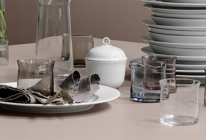 Lyngby Porcelain RHOMBE Cukiernica Biała