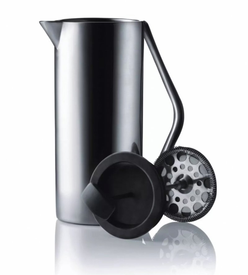 Menu COFFEE Stalowy Termiczny Zaparzacz Tłokowy do Kawy typ French Press 1 l / Srebrny Połysk