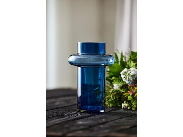 Lyngby Glass TUBE Wazon do Kwiatów 25 cm Granatowy