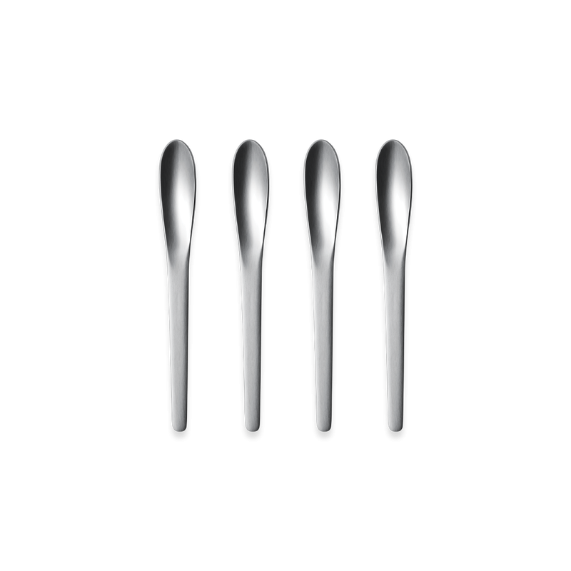 Georg Jensen ARNE JACOBSEN Łyżeczki do Kawy 4 Szt. / Srebrne Matowe
