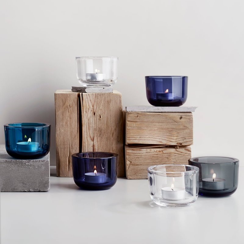 Iittala VALKEA Świecznik Tealight / Ultramaryna