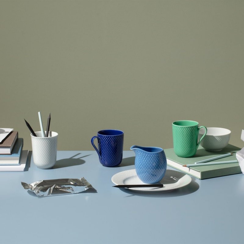 Lyngby Porcelain RHOMBE COLOR Kubek z Uchem 330 ml Zielony