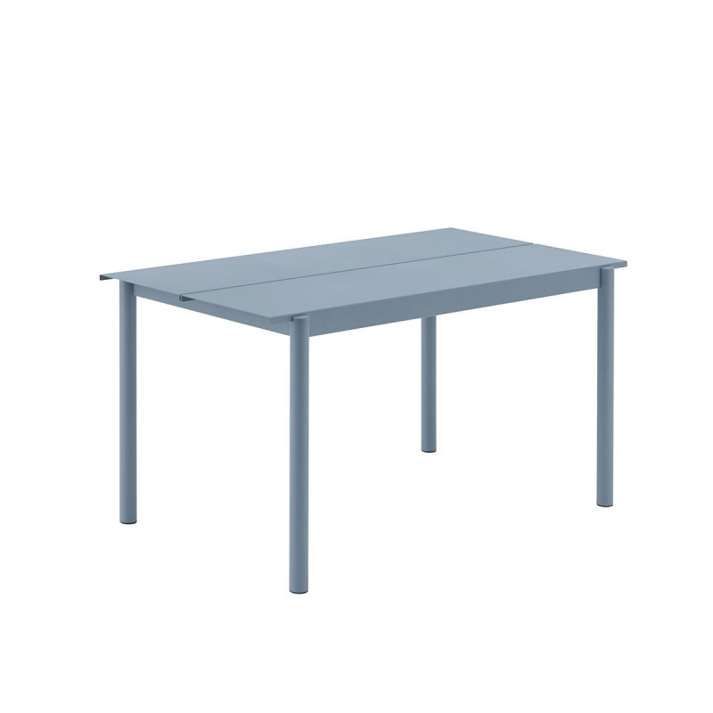 Muuto LINEAR Ogrodowy Stół Stalowy 140 x 75 cm / Niebieski