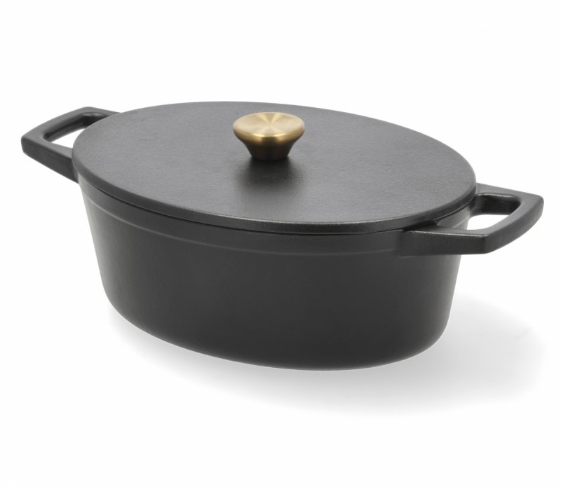 Holm CAST IRON Owalny Garnek Żeliwny 3,8 l / Czarny
