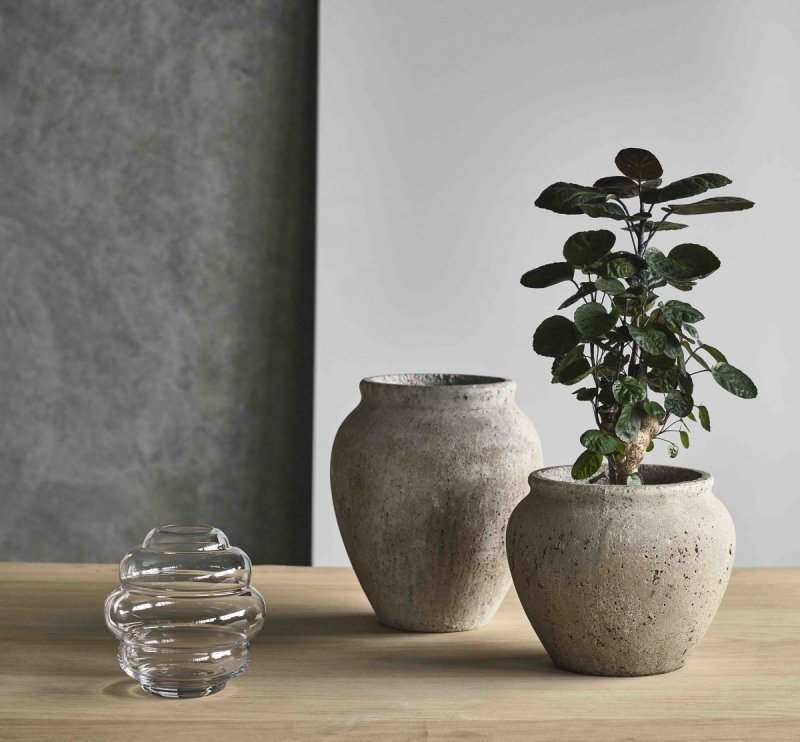 Villa Collection BUBBLE Szklany Wazon do Kwiatów 20 cm Bezbarwny