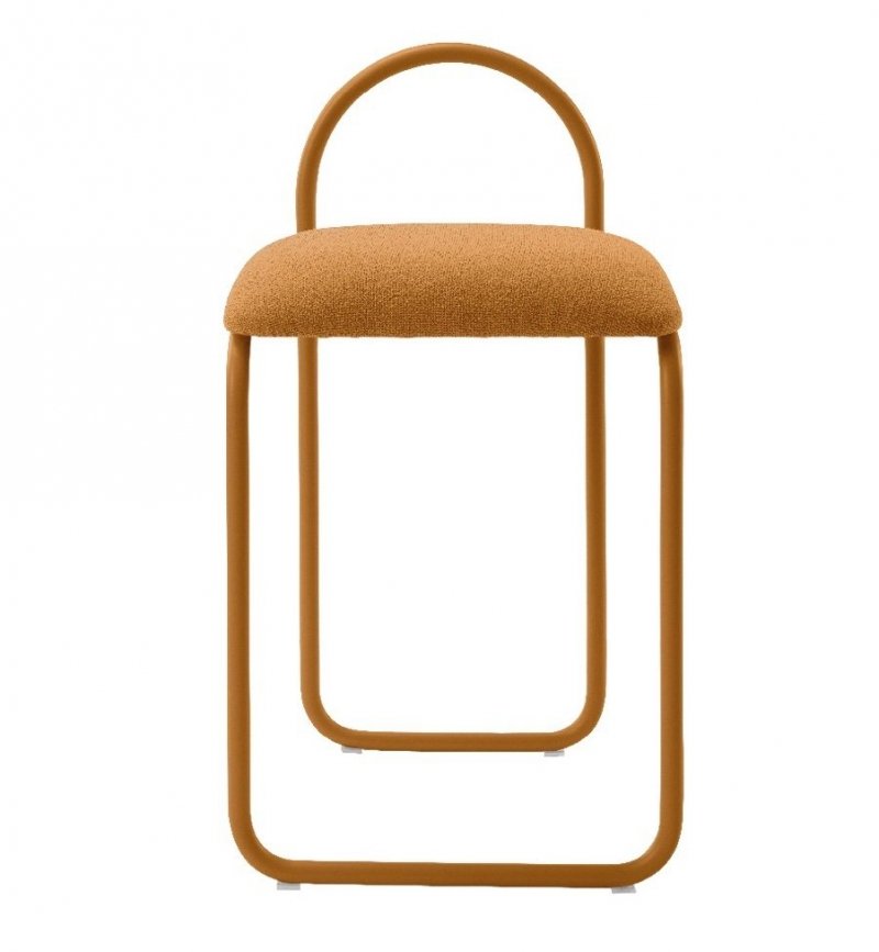Aytm ANGUI Krzesło Tapicerowane / Pomarańczowe AMBER BOUCLÉ