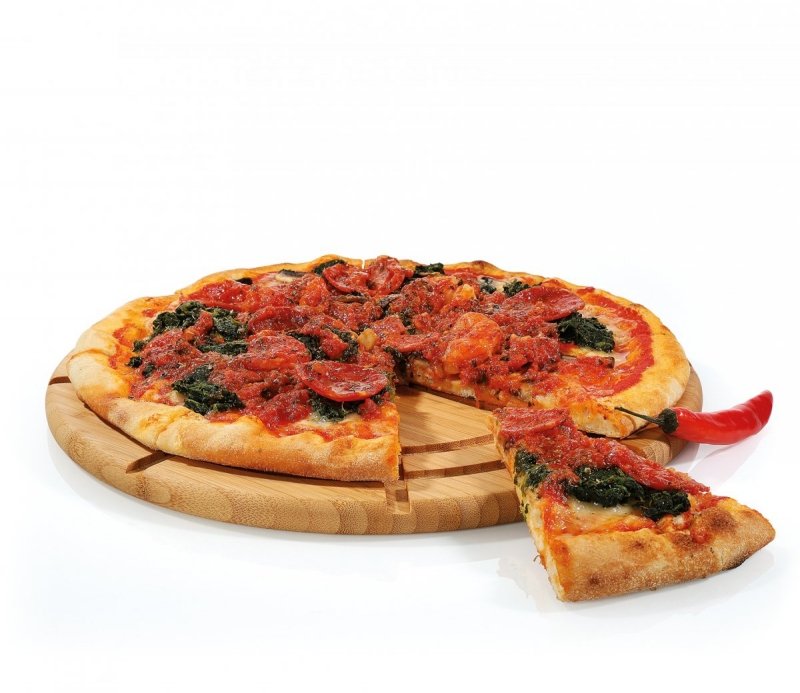 Zassenhaus BAMBUS Deska do Serwowania i Porcjowania Pizzy i Tarty 30 cm
