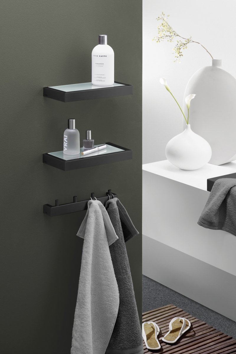 Zack LINEA BLACK Półka Łazienkowa 26,5 cm Czarna