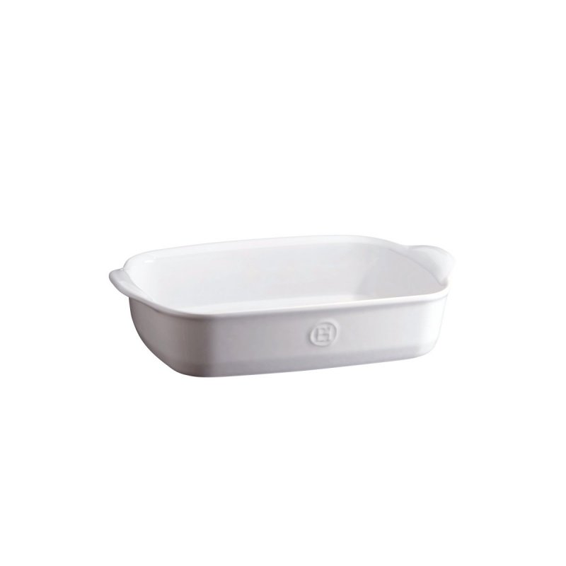 Emile Henry NATURAL CHIC Prostokątna Forma - Naczynie do Zapiekania 30x19 cm Białe