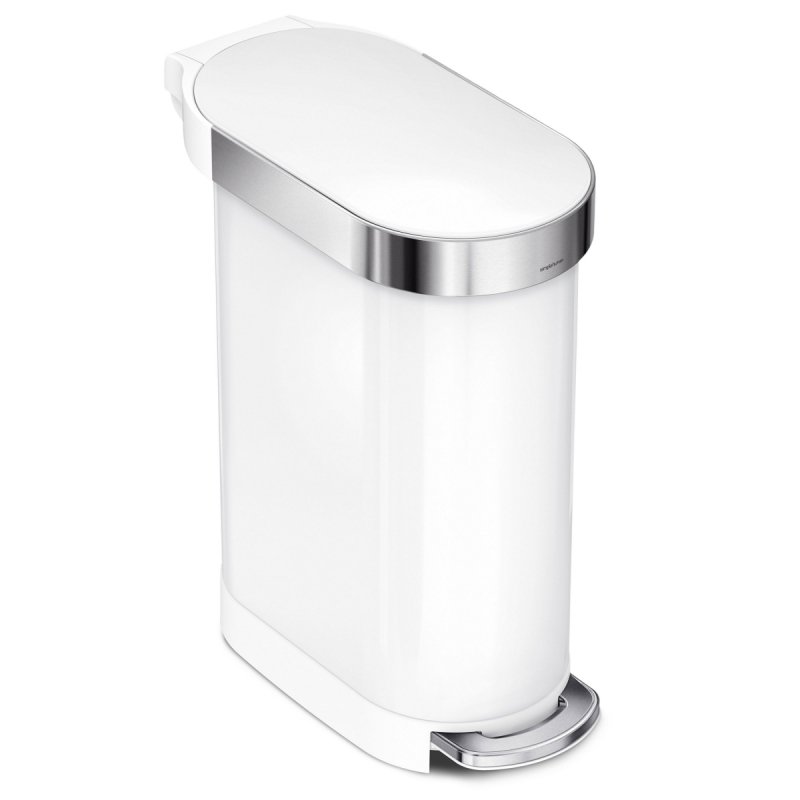 simplehuman SLIM Kosz na Śmieci 45 l Pedałowy / Biały