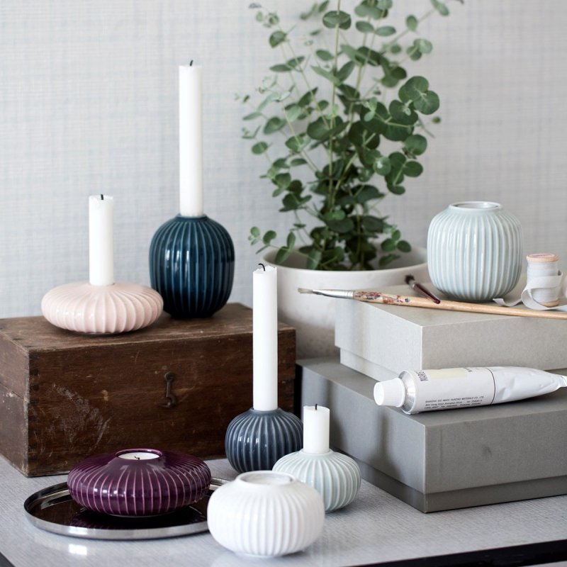 Kähler HAMMERSHØI Świecznik Tealight 10 cm Biały