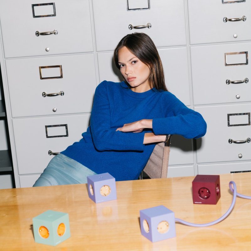 Avolt SQUARE 1 Listwa Zasilająca z Podwójnym USB-C i Magnetyczną Podstawą 1,8 m / Zielony Gecko Bloom