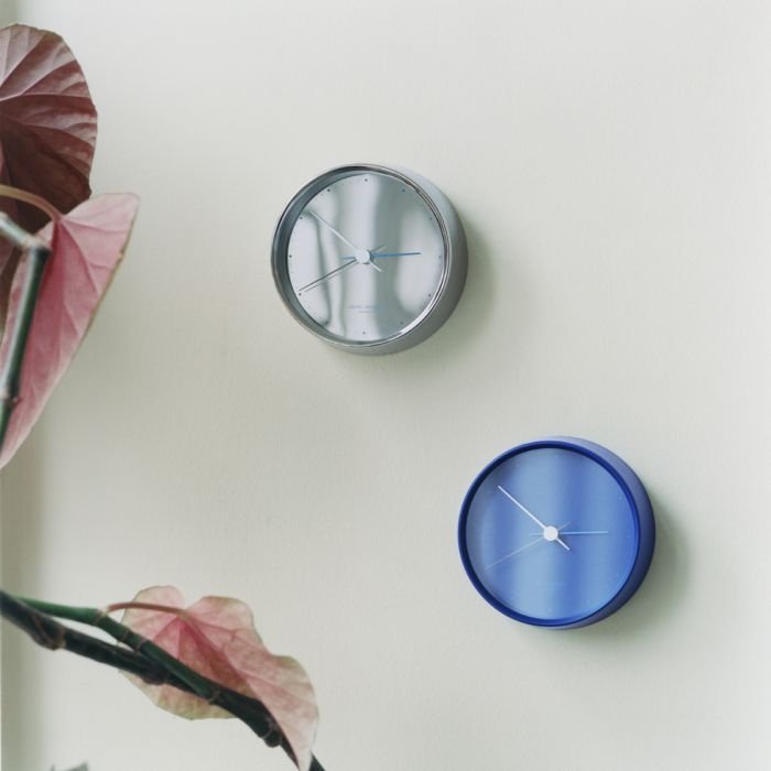 Georg Jensen Koppel Iconic Blue zegar ścienny 10 cm