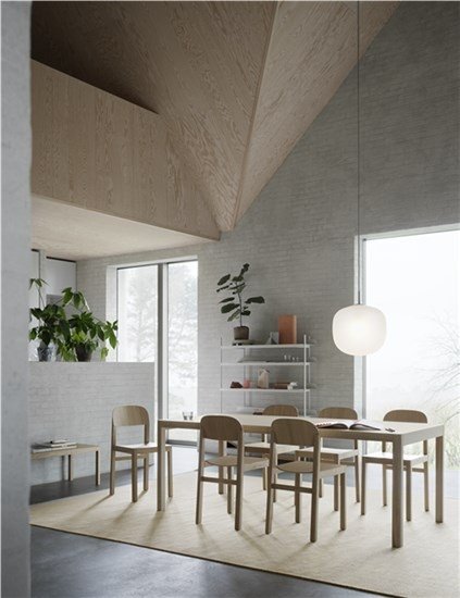 Muuto WORKSHOP Stół 140 x 92 cm Dąb Naturalny / Blat Fornir Dębowy