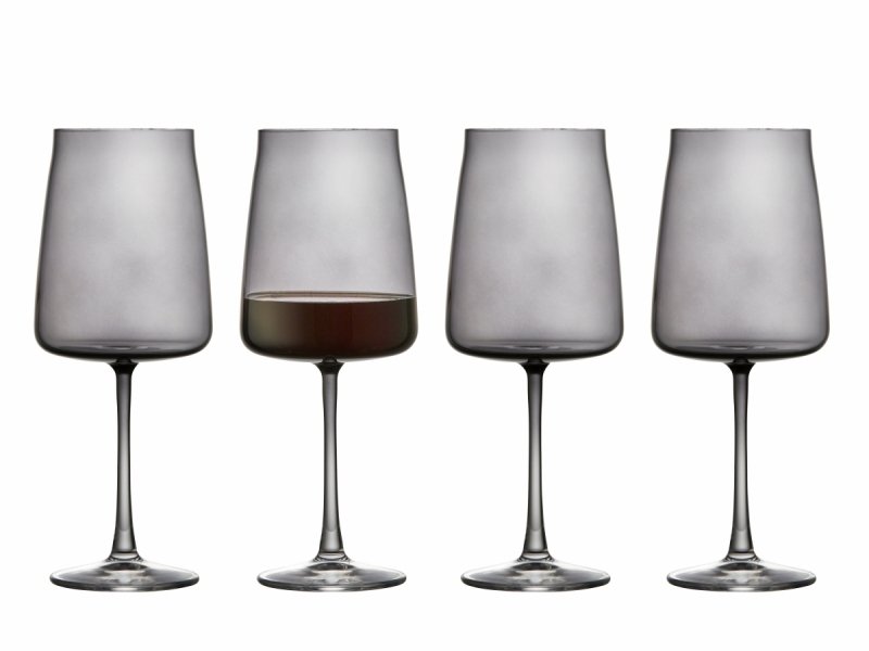 Lyngby Glas ZERO Kieliszki do Czerwonego Wina 540 ml 4 Szt. / Szare