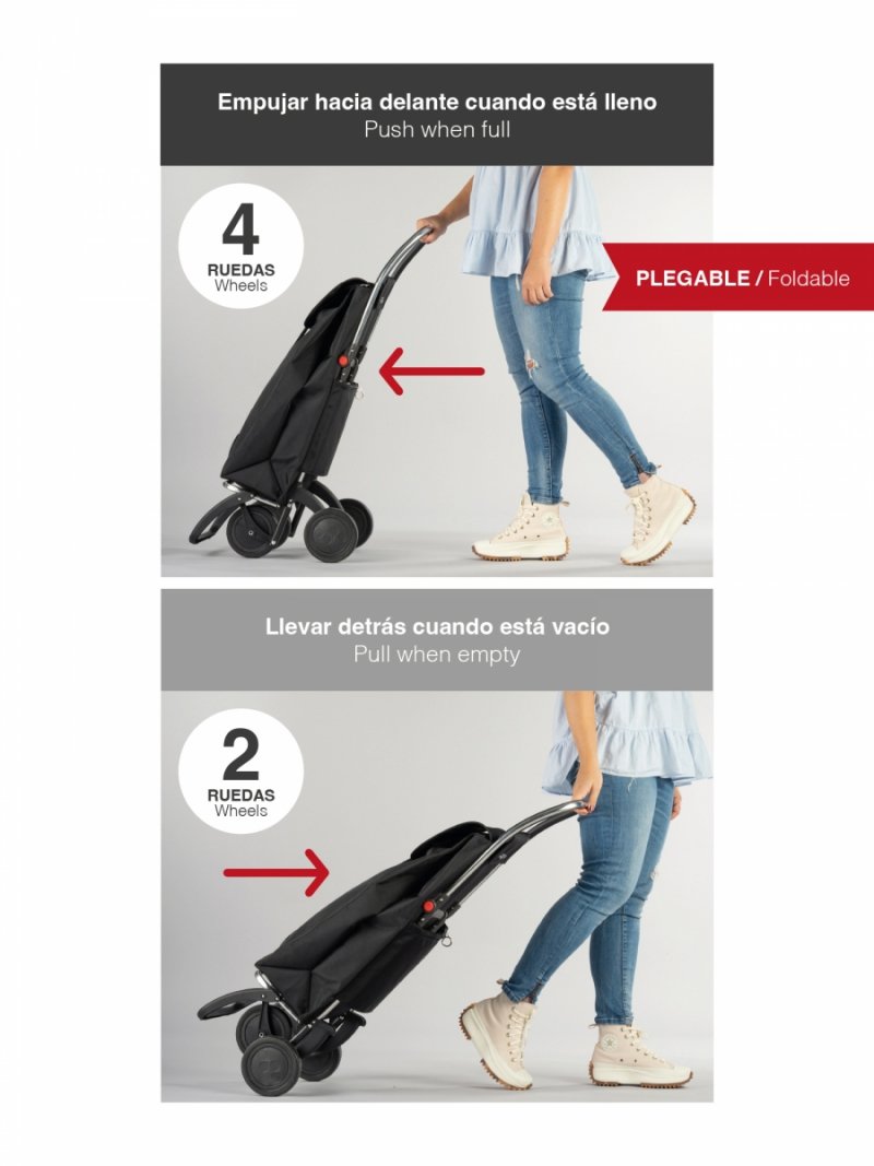 Rolser AKANTO MF 4L Wózek na Kółkach - Torba na Zakupy / Granatowy