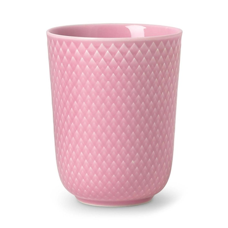 Lyngby Porcelain RHOMBE COLOR Kubek bez Ucha 330 ml Rożowy