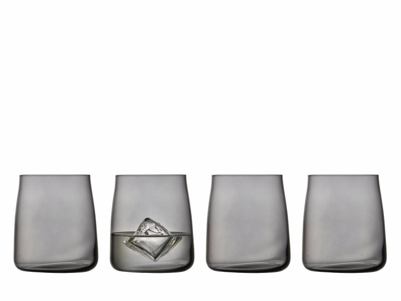 Lyngby Glas ZERO Szklanki do Wody 420 ml 4 Szt. / Szare