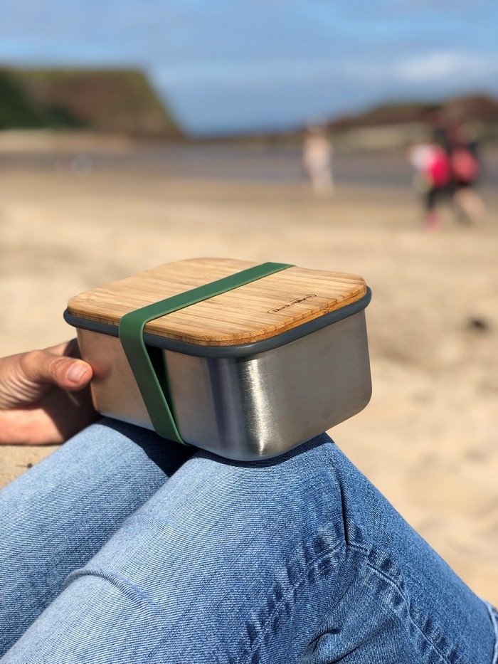 black+blum CLASSIC Stalowy Lunchbox L / Oliwkowy