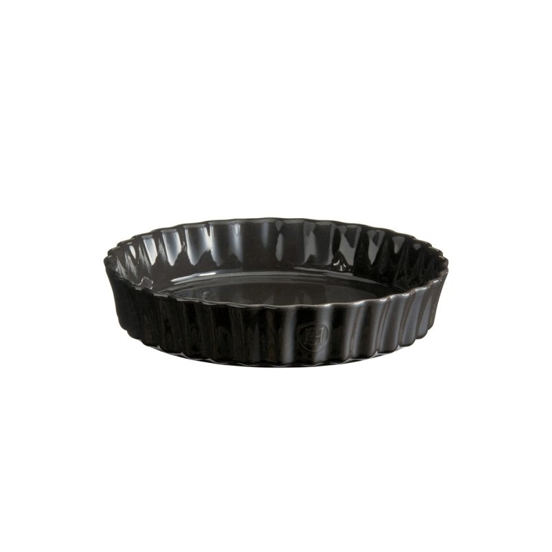 Emile Henry NATURAL CHIC Ceramiczna Forma do Tarty 24 cm / Czarna