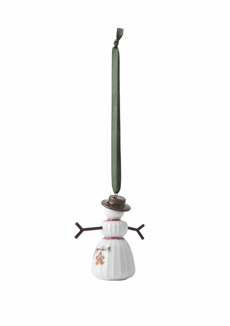 Kähler HAMMERSHØI CHRISTMAS Świąteczna Zawieszka Choinkowa - Bałwanek 9 cm / Pani Bałwankowa