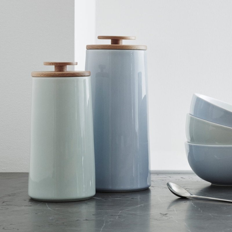 Stelton EMMA Ceramiczny Pojemnik do Kawy lub Herbaty 300 g / Jasnoszary