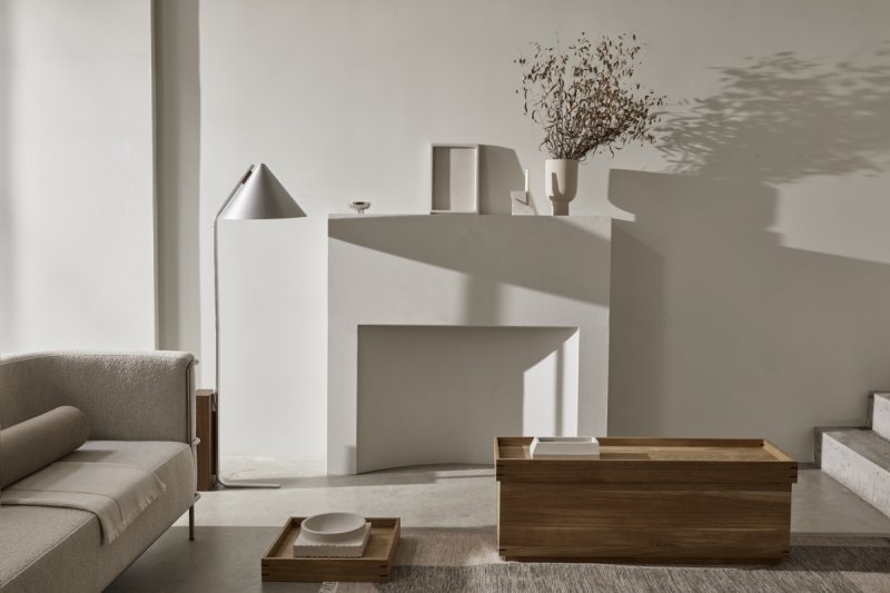Kristina dam studio JAPANESE Stolik z Pojemnikiem M / Dąb Olejowany