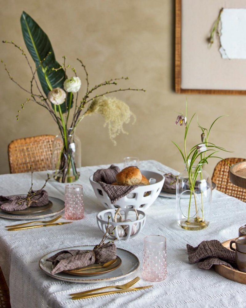 Bloomingville FOLGINO Ceramiczna Misa - Kosz na Owoce, Pieczywo / Biała