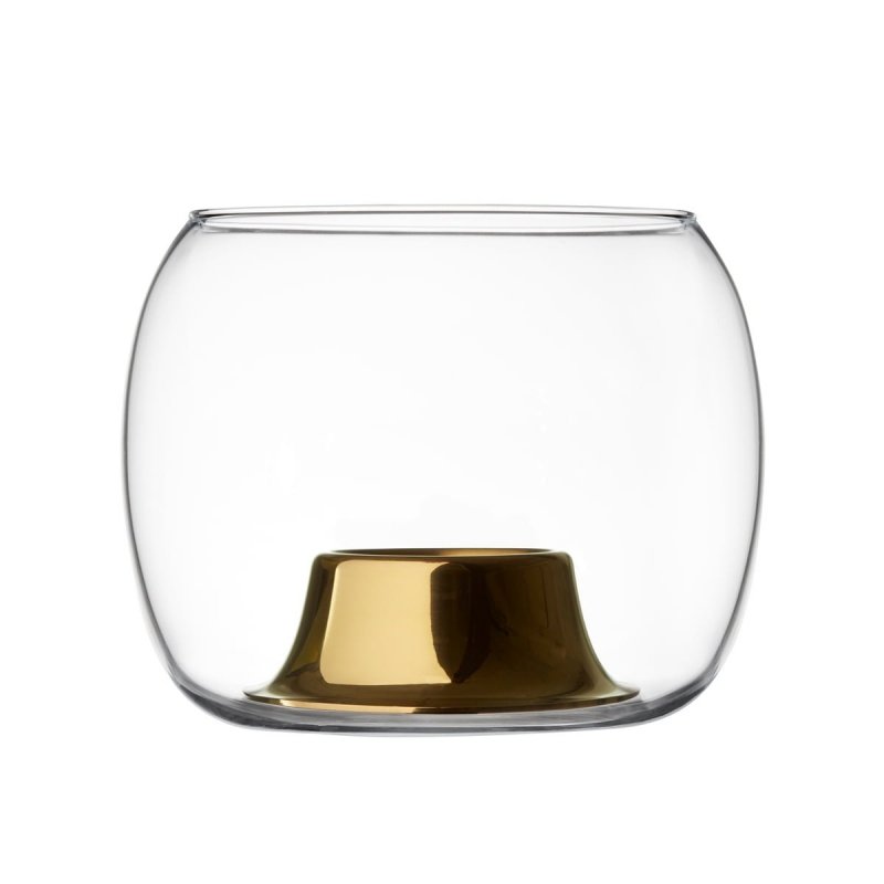 Iittala KAASA Świecznik Tealight - Bezbarwny/Różowe Złoto
