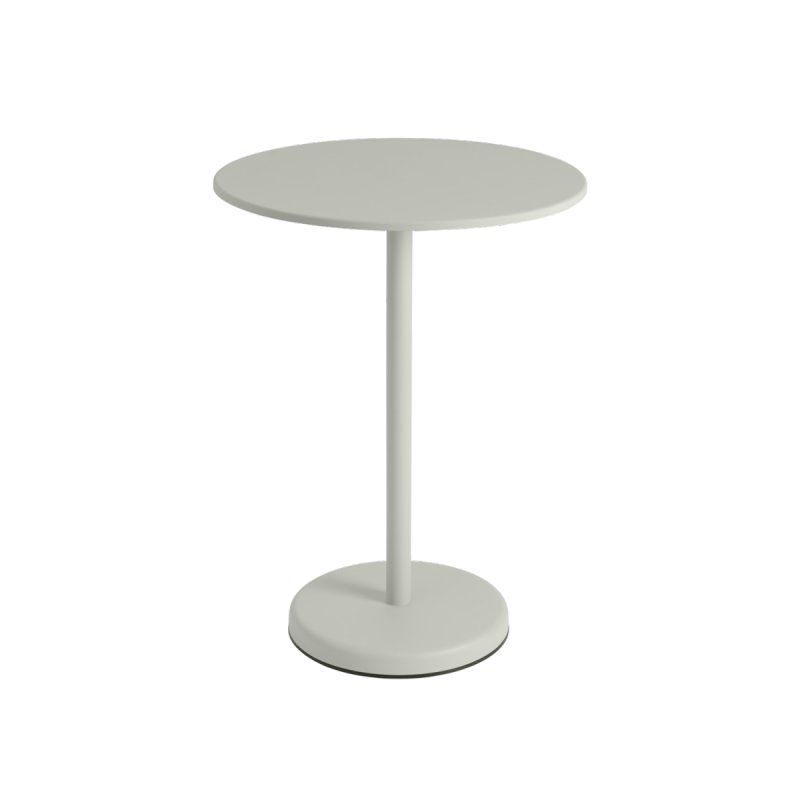 Muuto LINEAR Okrągły Ogrodowy Stolik Kawowy 70 cm / Wys. 95 cm / Szary