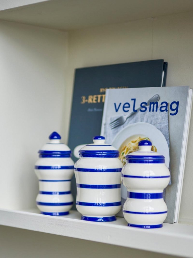 Skandynawskie pojemniki Bloomingville z silikonowym paskiem niebieskim