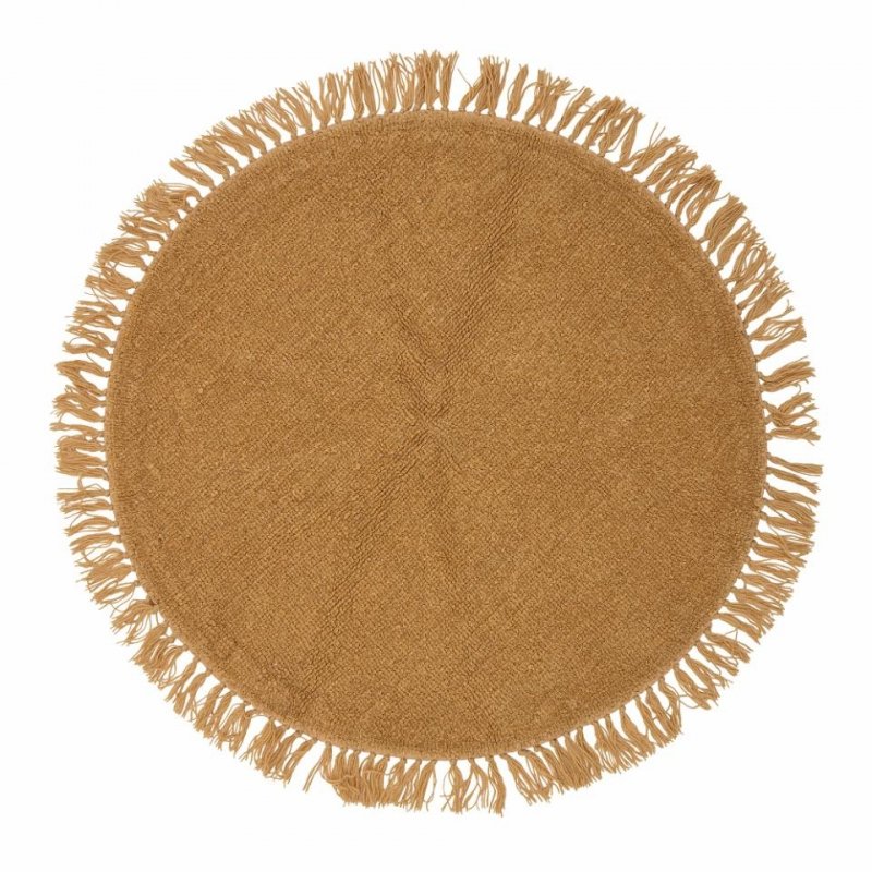 Bloomingville LENEA Dywan Wełniany 110 cm / Żółty