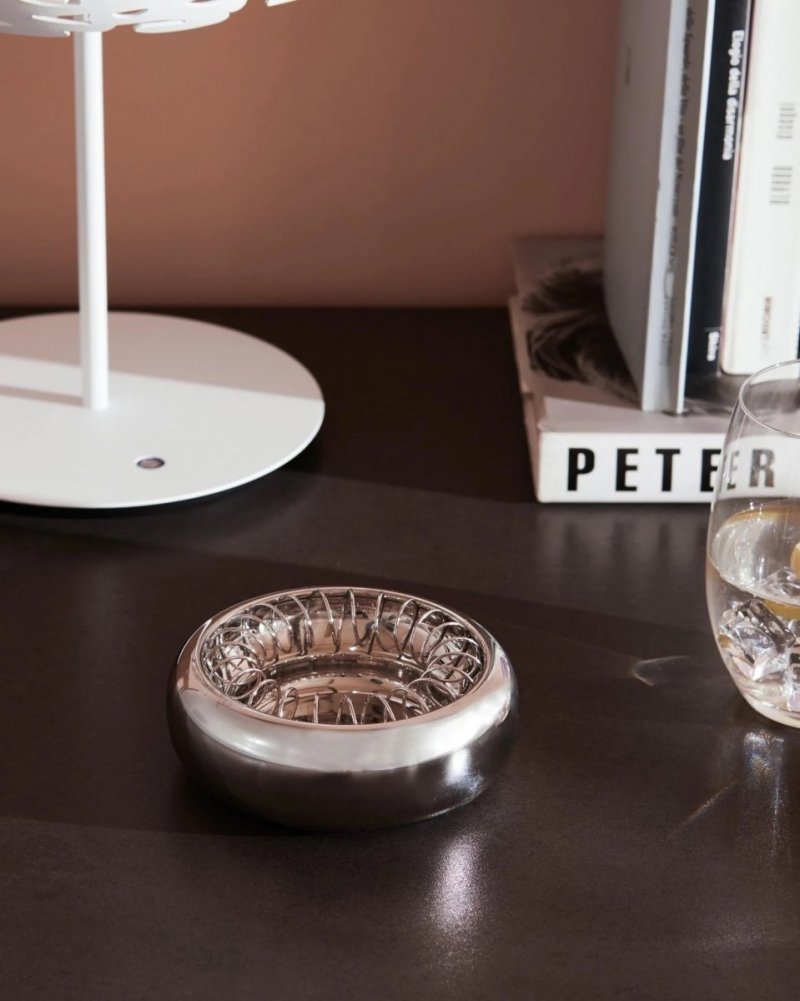 Alessi SPIRALE Popielniczka Stalowa 12 cm / Srebrna