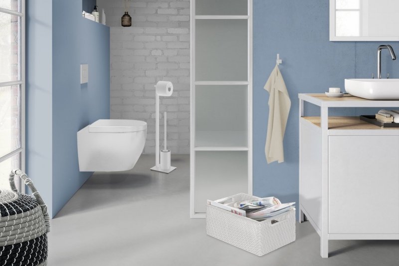 Zack CARVO Szczotka do WC - Zestaw Toaletowy Wolnostojący - Biały