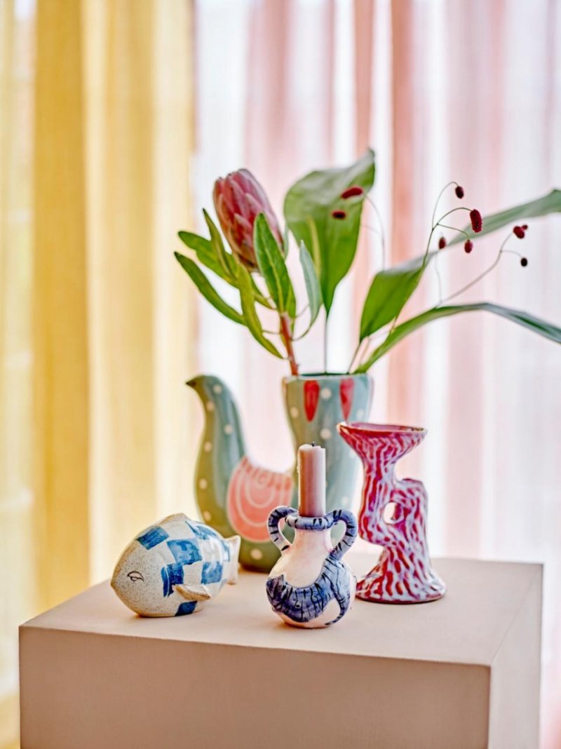 Bloomingville TRUDY Wazon do Kwiatów 19 cm / Ptak Zielony