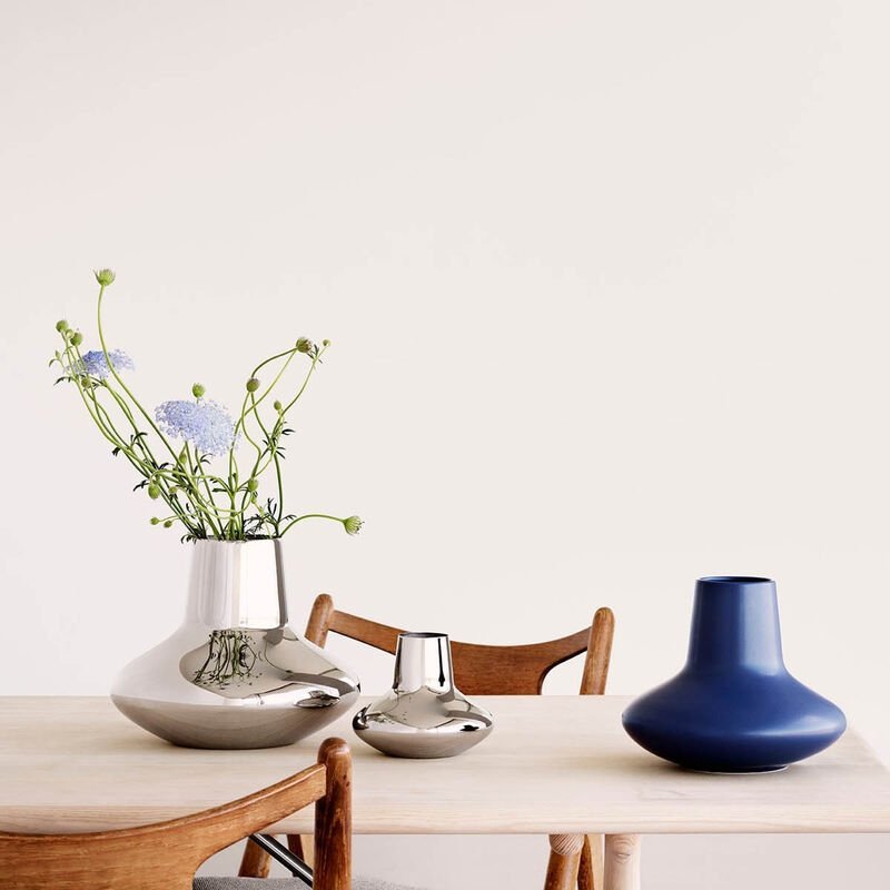 Georg Jensen HENNING KOPPEL Stalowy Wazon do Kwiatów 22 cm