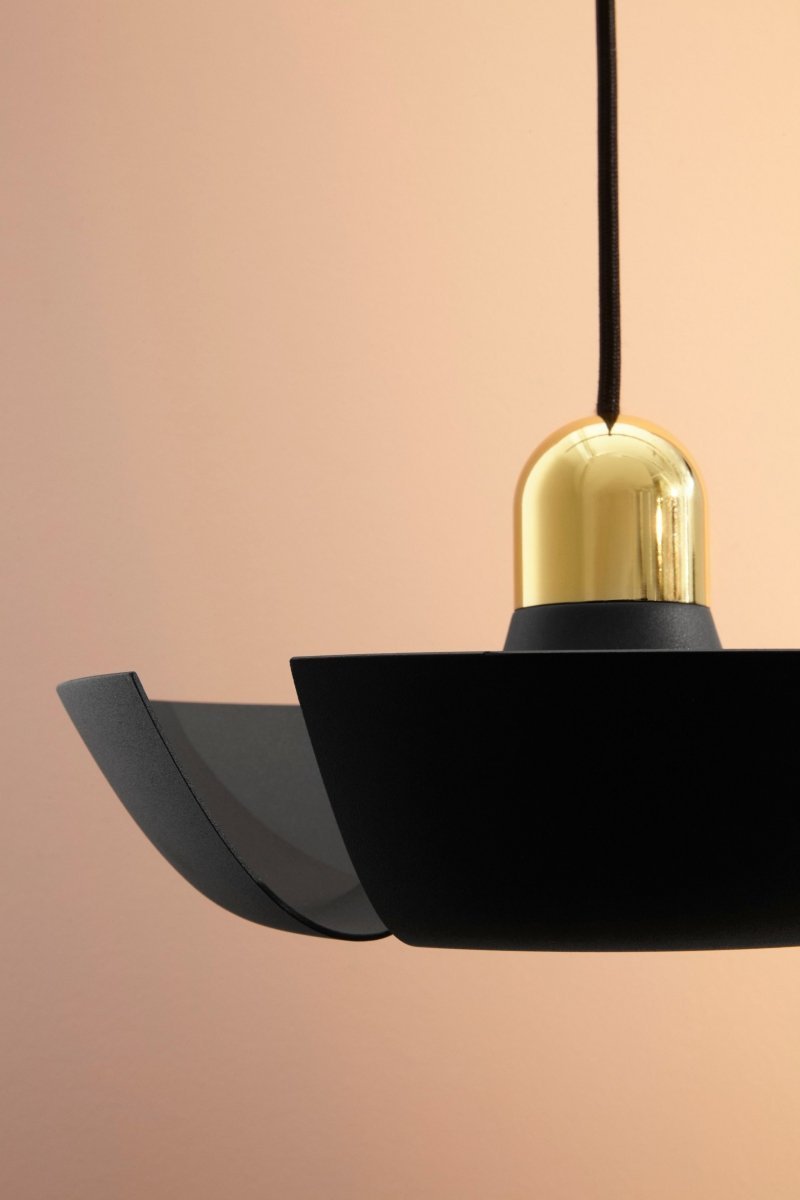 Aytm CYCNUS Lampa Wisząca 30 cm Taupe / Złota