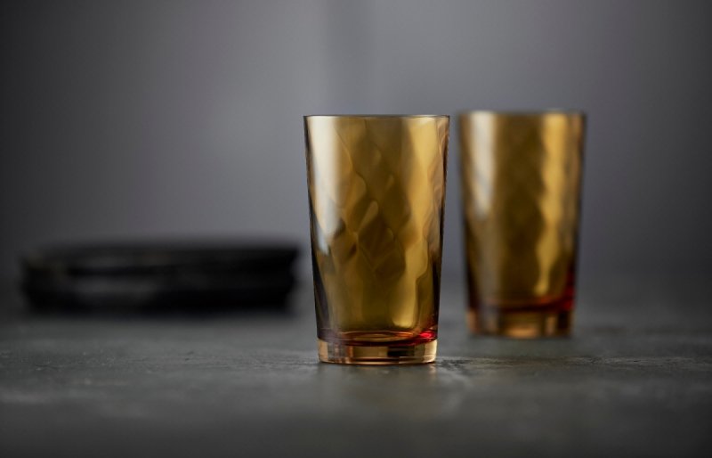 Lyngby Glass VIENNA Szklanki Wysokie 400 ml 4 Szt. / Żółte