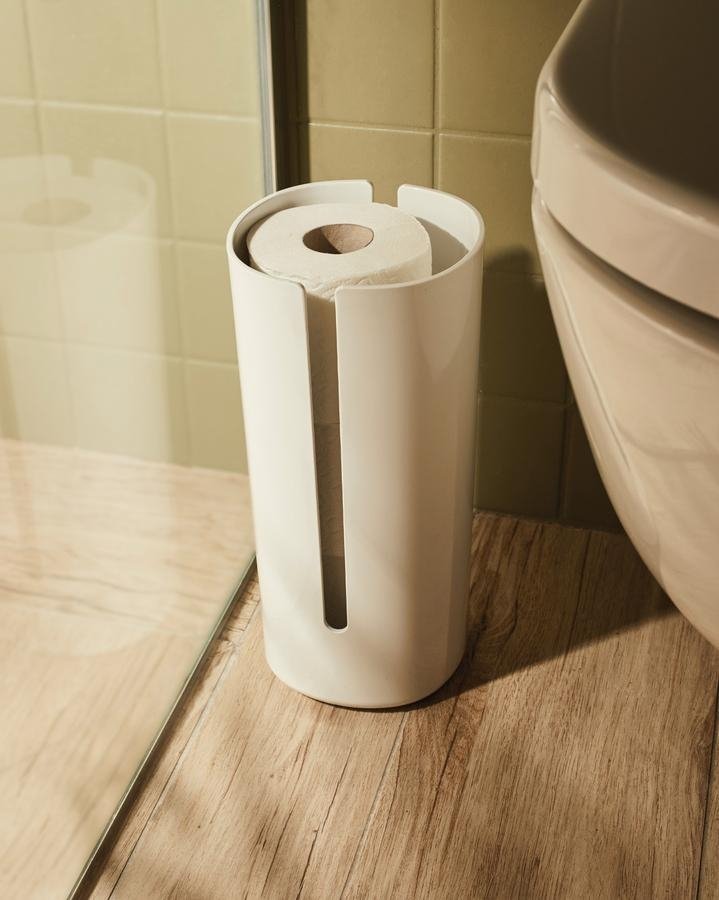 Alessi BIRILLO Pojemnik na Rolki Papieru Toaletowego / Biały Połysk