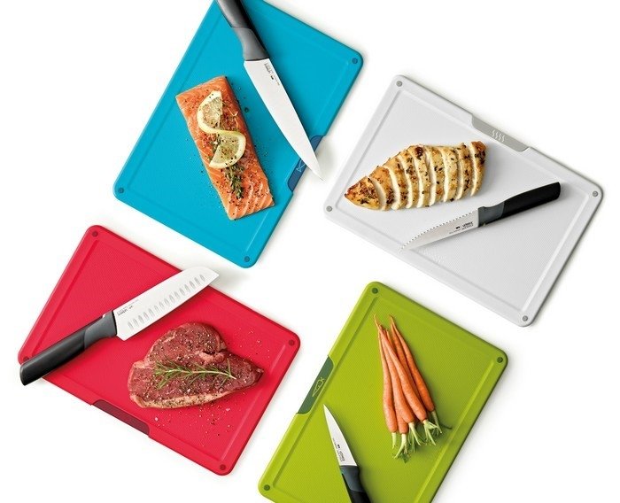 Joseph Joseph FOLIO ICON PLUS Zestaw 4 Desek z Nożami w Stalowym Etui