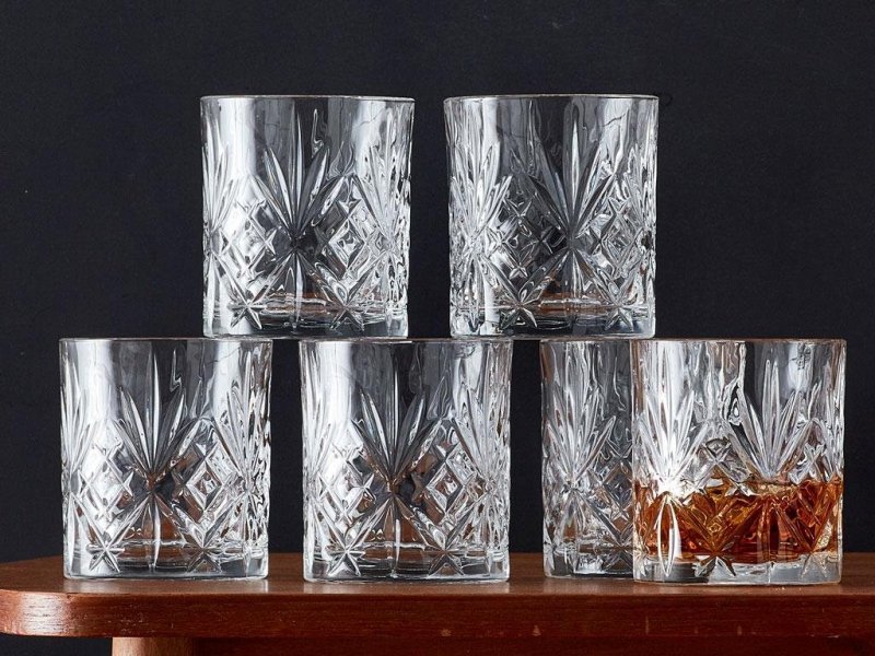 Lyngby Glass MELODIA Kryształowe Szklanki do Whisky, Drinków 310 ml 6 Szt.