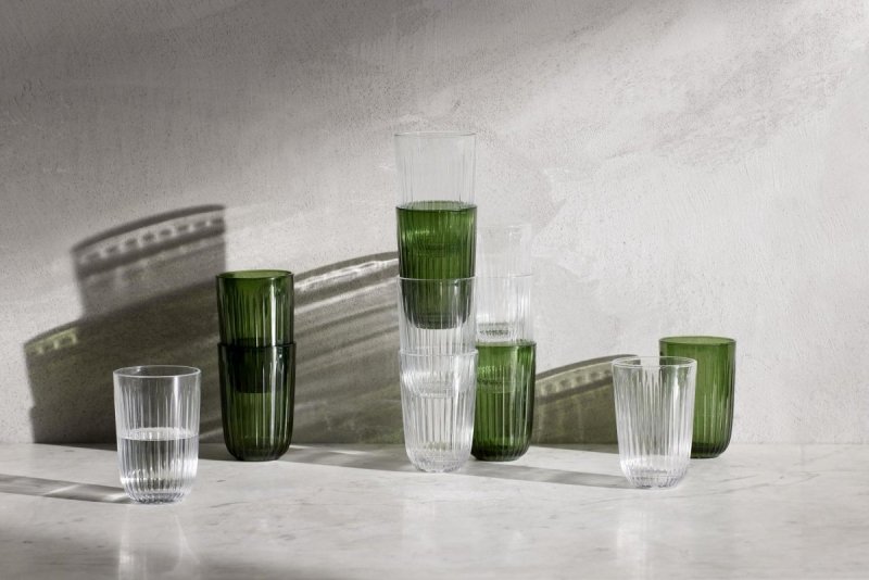 Kähler HAMMERSHØI Szklanki do Napojów 370 ml 4 Szt. Zielone