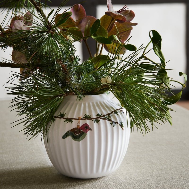 Kähler HAMMERSHØI CHRISTMAS Wazon Świąteczny 13 cm Biały