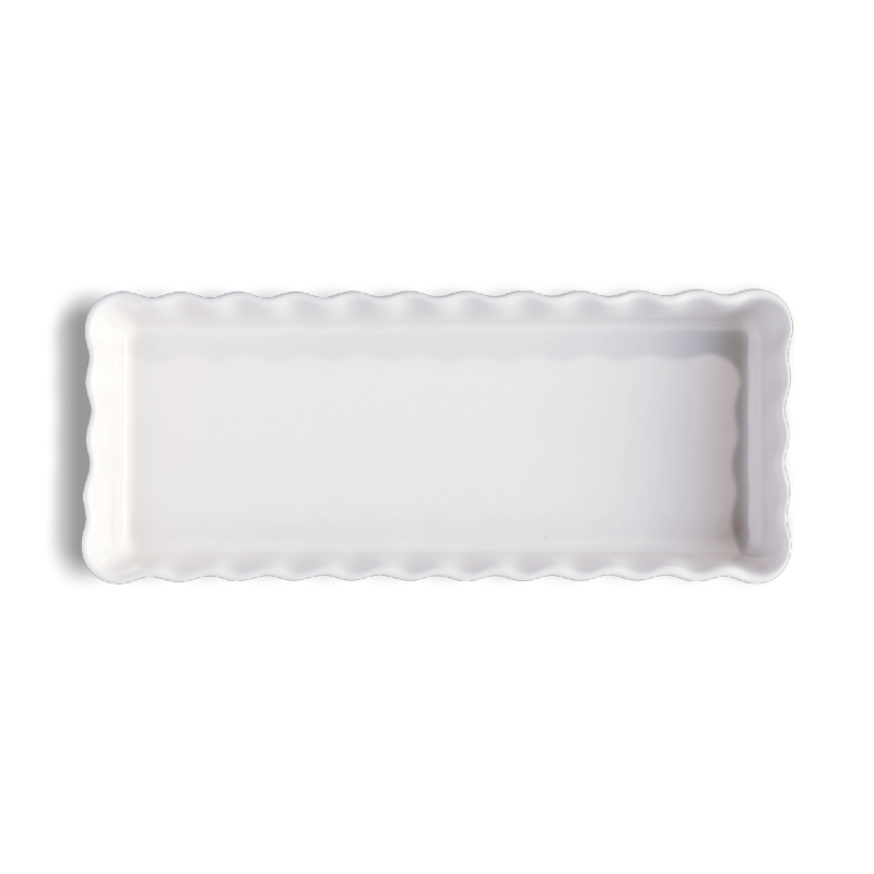 Emile Henry NATURAL CHIC Ceramiczna Forma do Tarty 36 cm Prostokątna - Biała