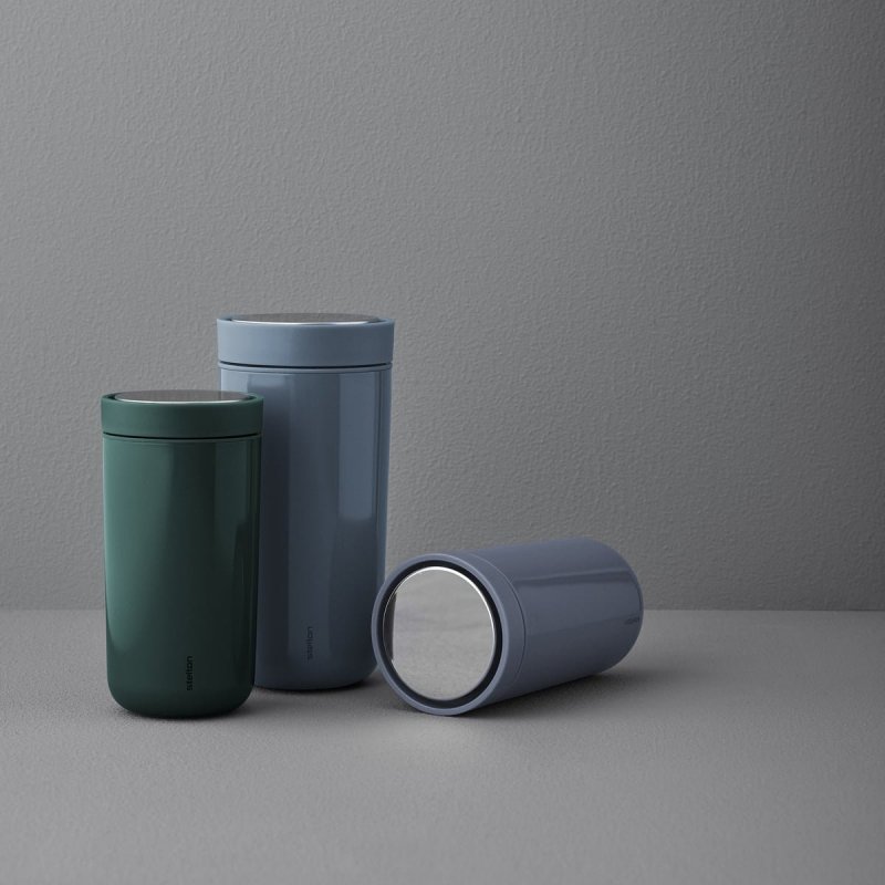Stelton TO GO CLICK Stalowy Kubek Termiczny 400 ml Czarny