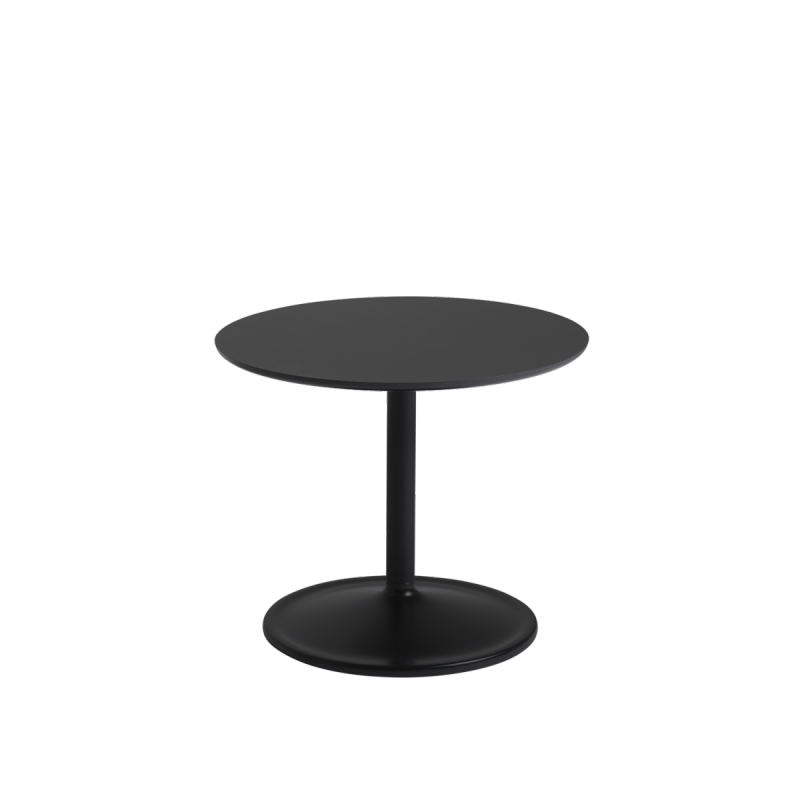Muuto SOFT SIDE Stolik Okrągły 40 cm Czarny / Blat 48 cm Nanolaminat