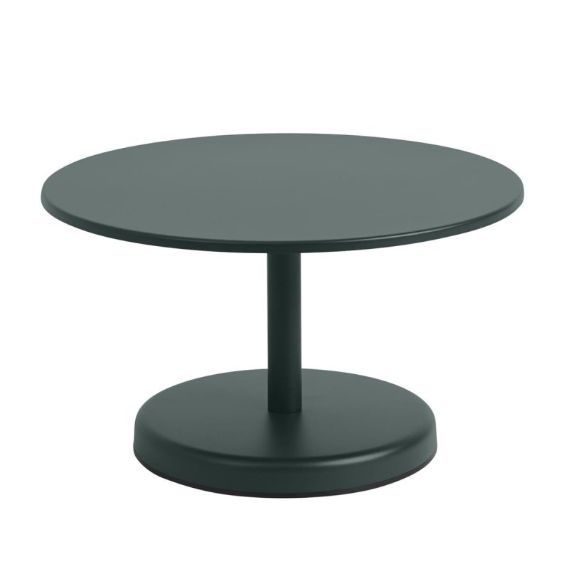 Muuto LINEAR OUTDOOR Stalowy Stolik Kawowy Ogrodowy 70 cm Zewnętrzny / Ciemnozielony