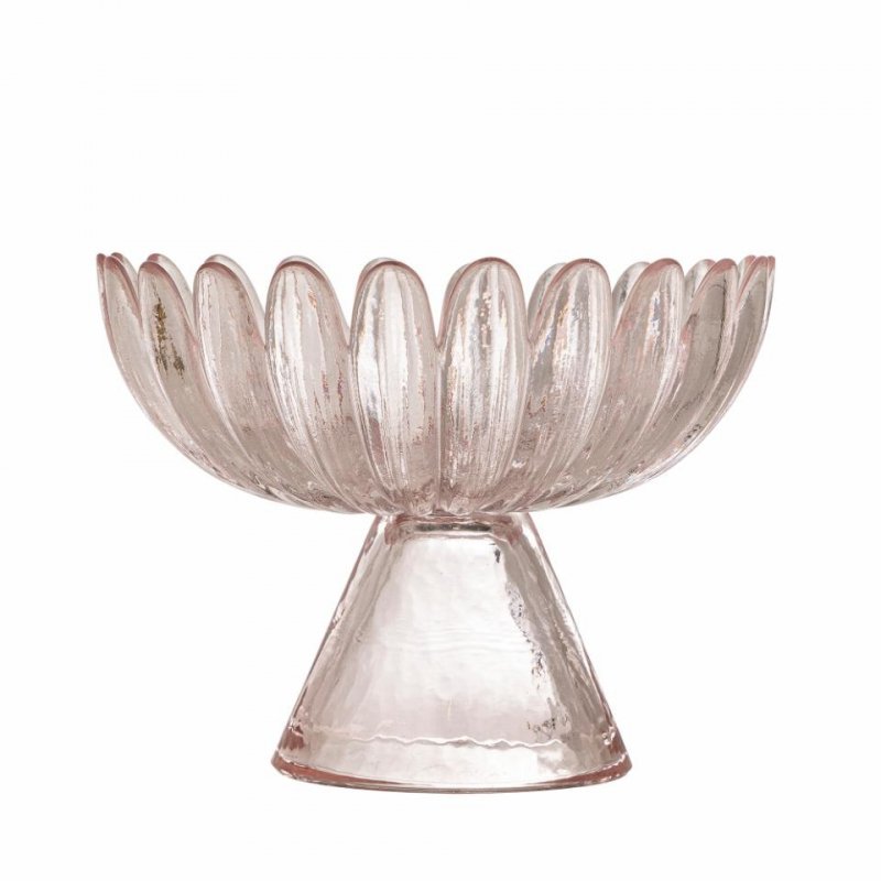 Bloomingville NALU Miseczka na Nóżce - Szklany Pucharek do Lodów / Różowy